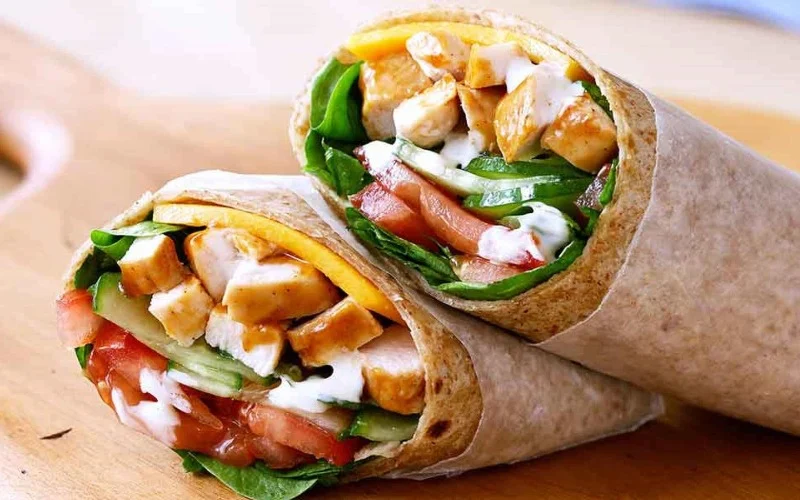 Wrap Sayuran dan Ayam